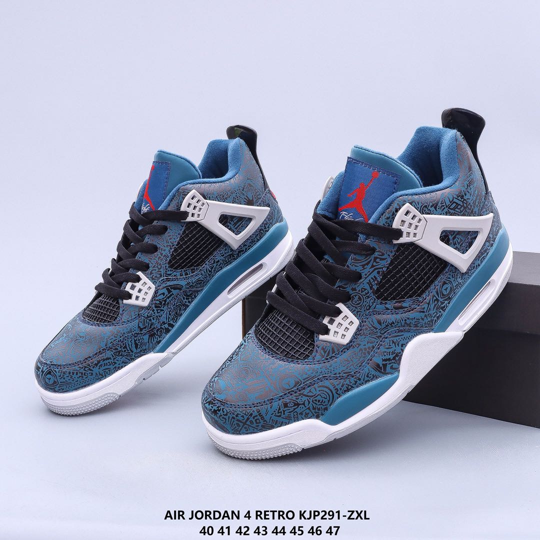 New Air Jordan 4 Laser Blue White - Click Image to Close